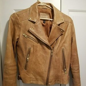 Mango 100% leather jacket